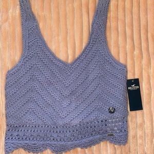 Hollister cropped crochet top